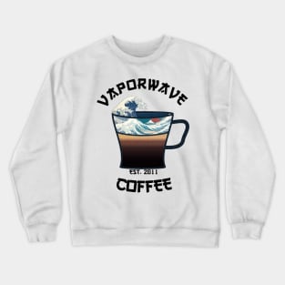 Vaporwave Aesthetic Great Wave Off Kanagawa Cafe Coffee Tea T-Shirt Crewneck Sweatshirt